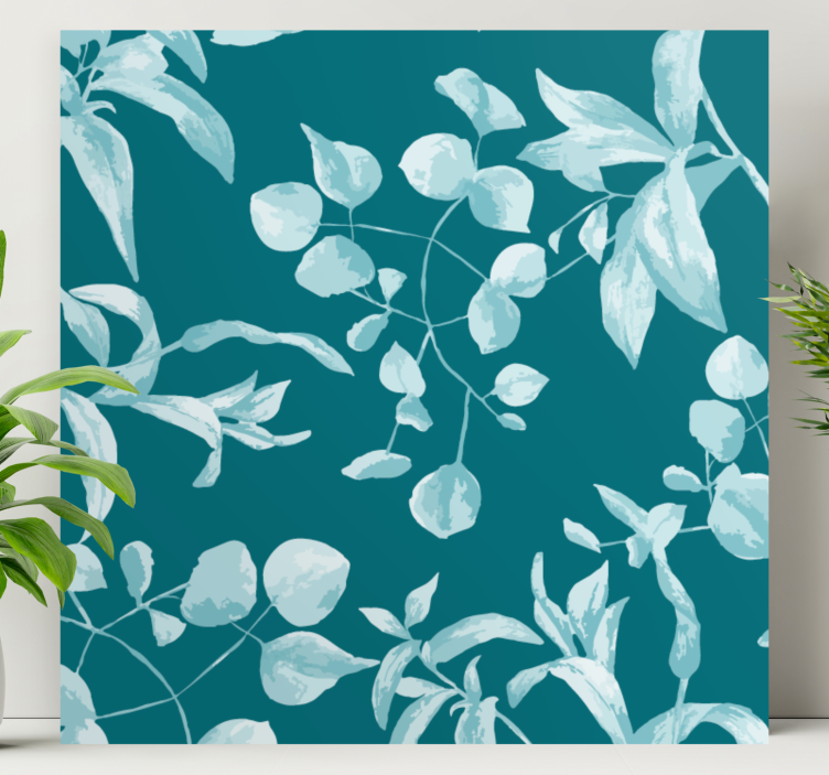 Elegant leafy design slikarsko platno z rastlinami - TenStickers