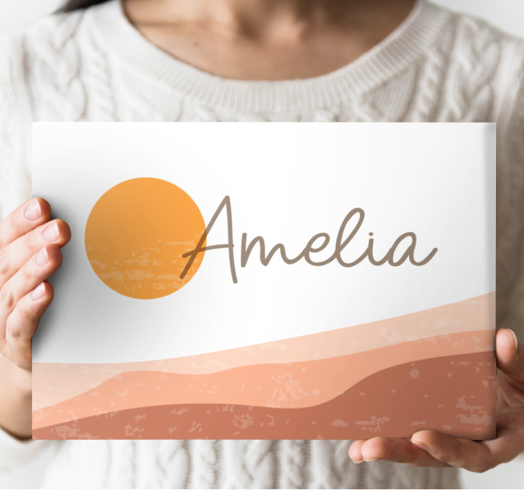 Elegant personalised name platno s citatom za dom - TenStickers