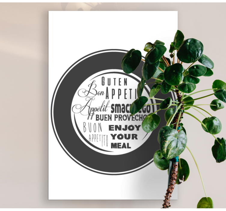 Enjoy your meal platno s citatom za notranjo opremo - TenStickers