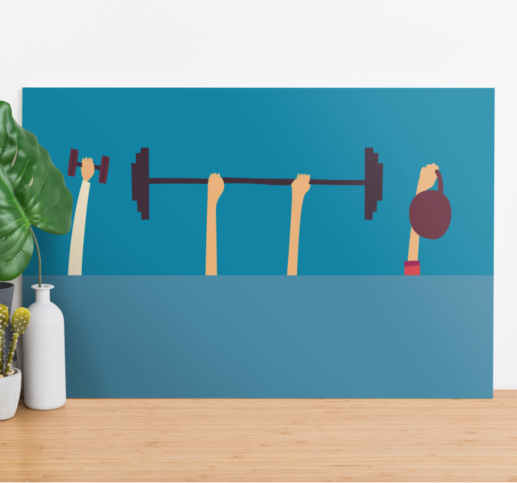 Fitness equipment hands platno slik športa - TenStickers