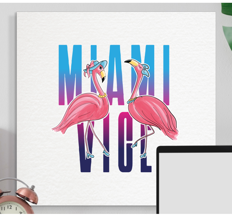 Flamingo fashioniste platna slike z motivi živali - TenStickers