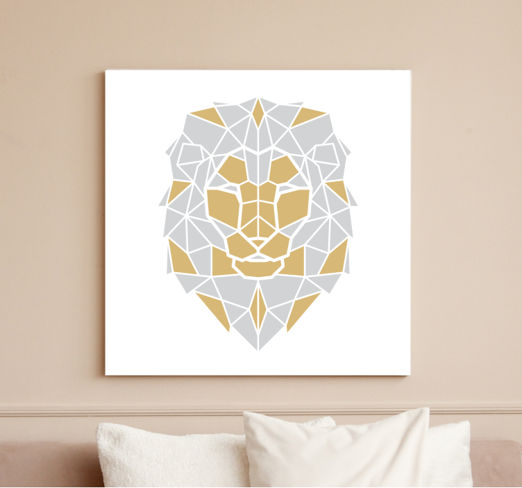 Geometric lion head platno slika konj - TenStickers