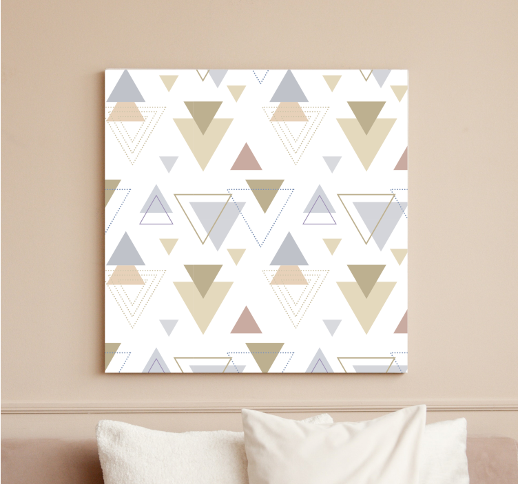 Geometric triangle patterns platno slike geometrijski vzorci - TenStickers