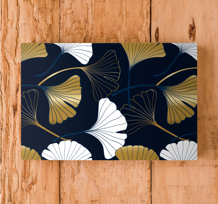 Ginkgo leaf motifs slikarsko platno z rastlinami - TenStickers