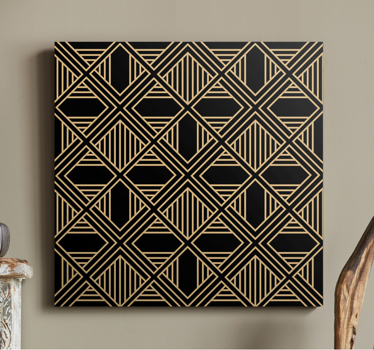 Golden geometric pattern platno slike geometrijski vzorci - TenStickers