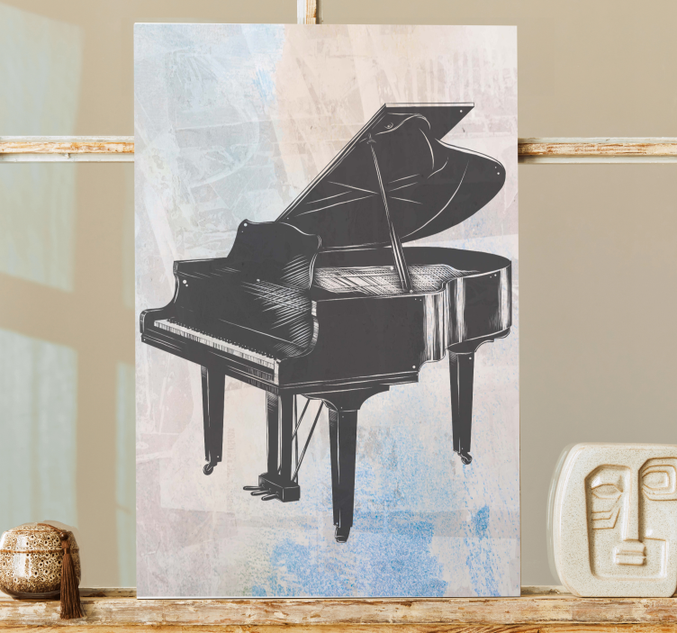 Grand piano style platno slikanje glasbe - TenStickers
