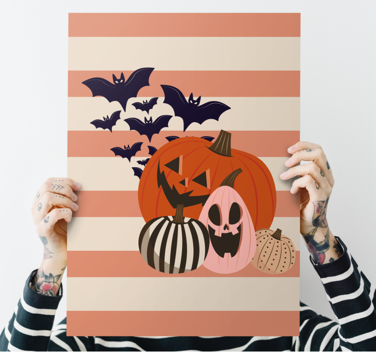 Halloween pumpkin gathering na športnem platnu - TenStickers