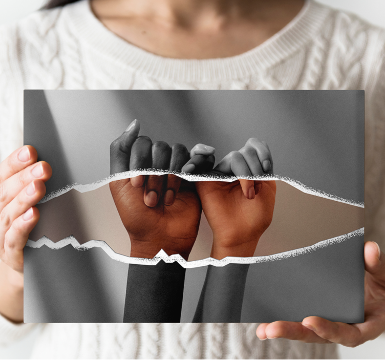 Hands together kompozicija ljudi in likov na platnu - TenStickers