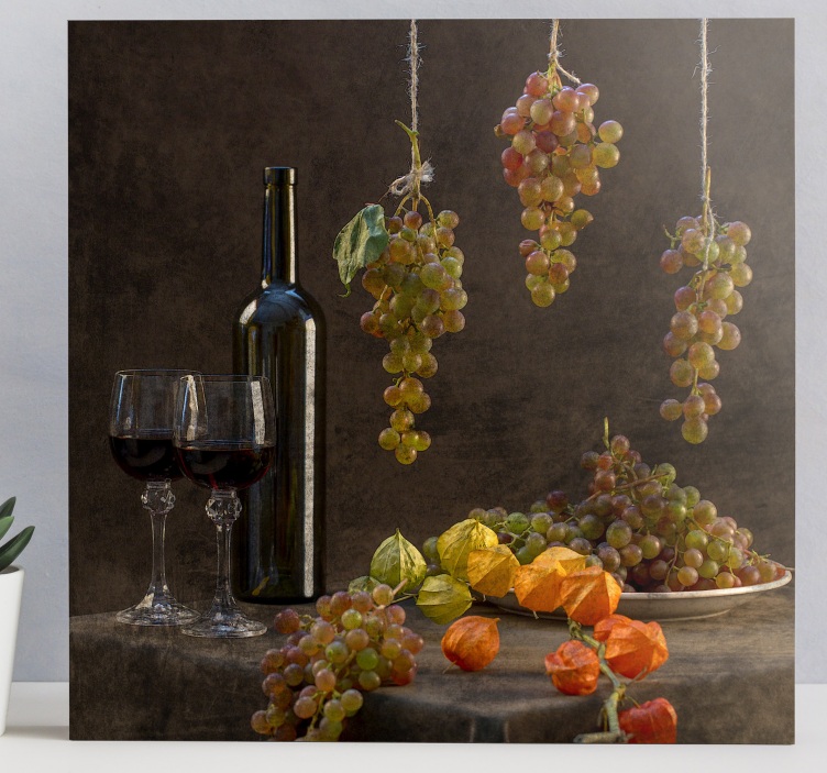 Hanging grapes display slikarska platna s sadjem - TenStickers