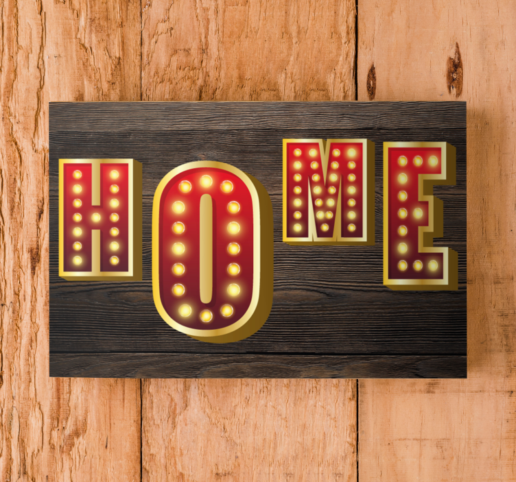 Home light sign platno s citatom za notranjo opremo - TenStickers