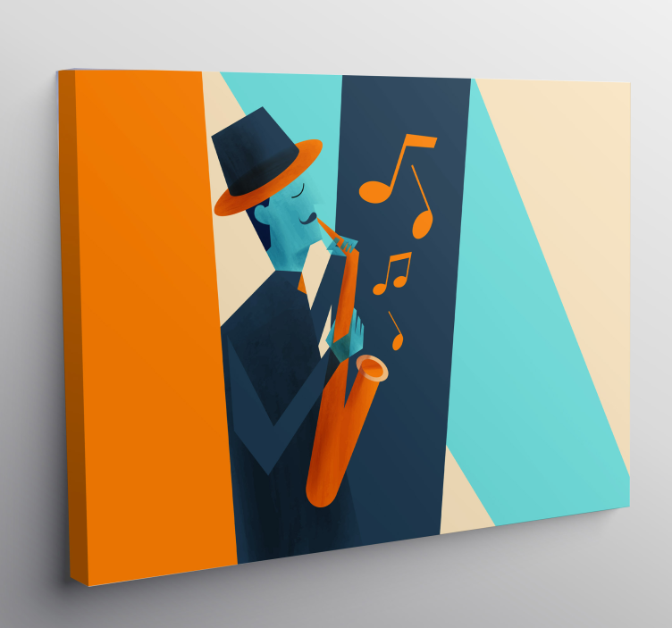 Jazz saksofonist platno slikanje glasbe - TenStickers