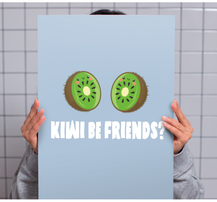 Kiwi slice friendship slikarska platna s sadjem - TenStickers