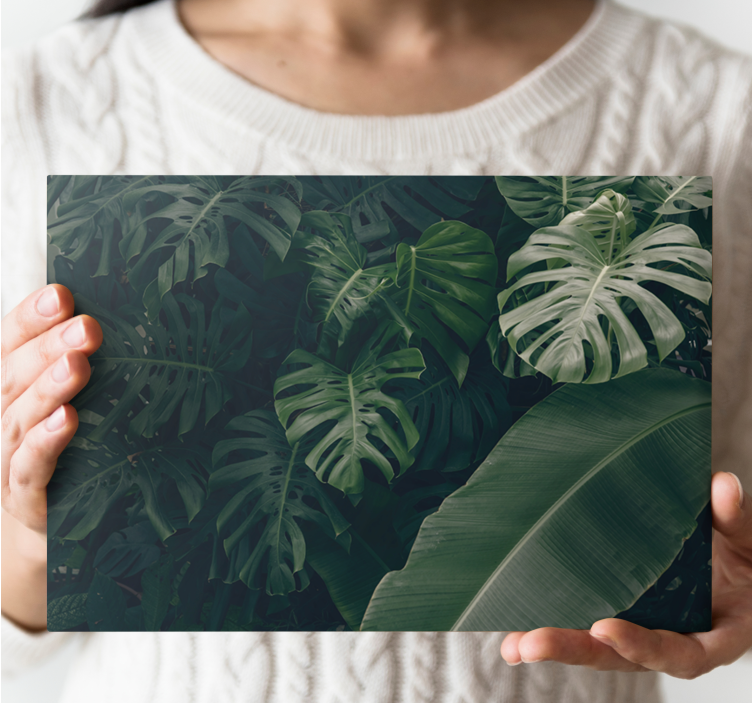 Lush tropical foliage slikarsko platno z rastlinami - TenStickers