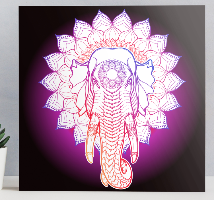 Majestic elephant mandala olifant slika na platnu - TenStickers