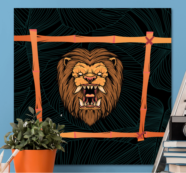 Majestic lion head platna slike z motivi živali - TenStickers