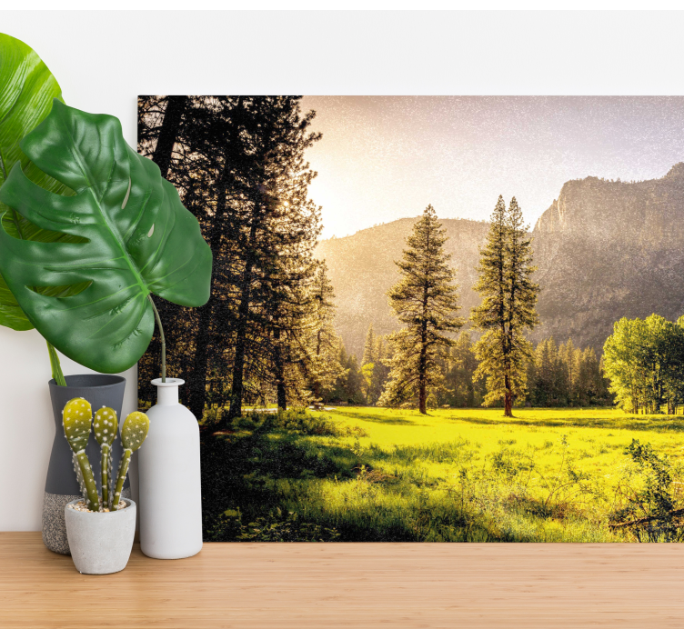 Majestic mountain scenery platno slika zemljevidov - TenStickers