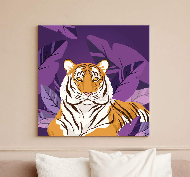 Majestic tiger portrait na platnu z motivi živali - TenStickers