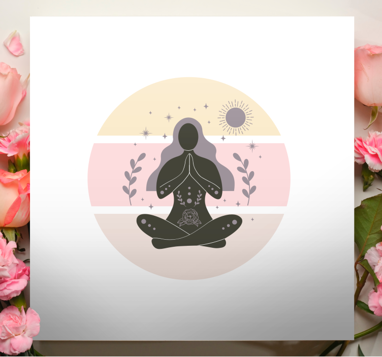 Meditation pose slika na platnu buda - TenStickers