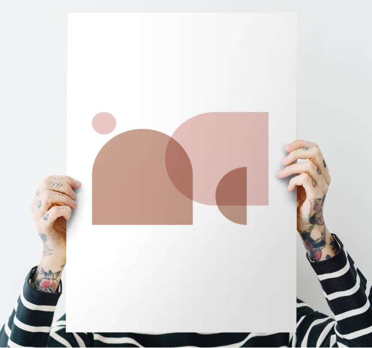 Minimalist abstract shapes na platnu z geometrijskimi vzorci - TenStickers