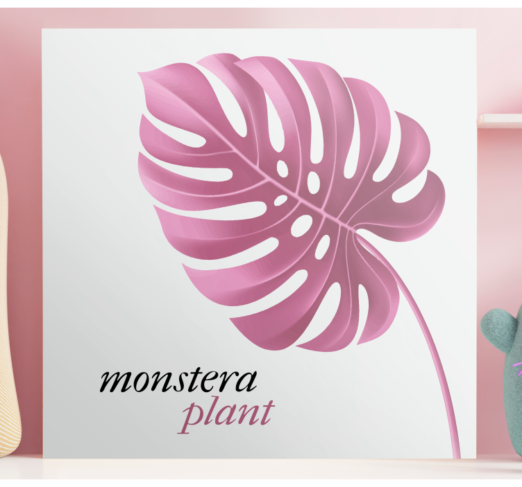 Monstera plant slikarsko platno z rožami in rastlinami - TenStickers