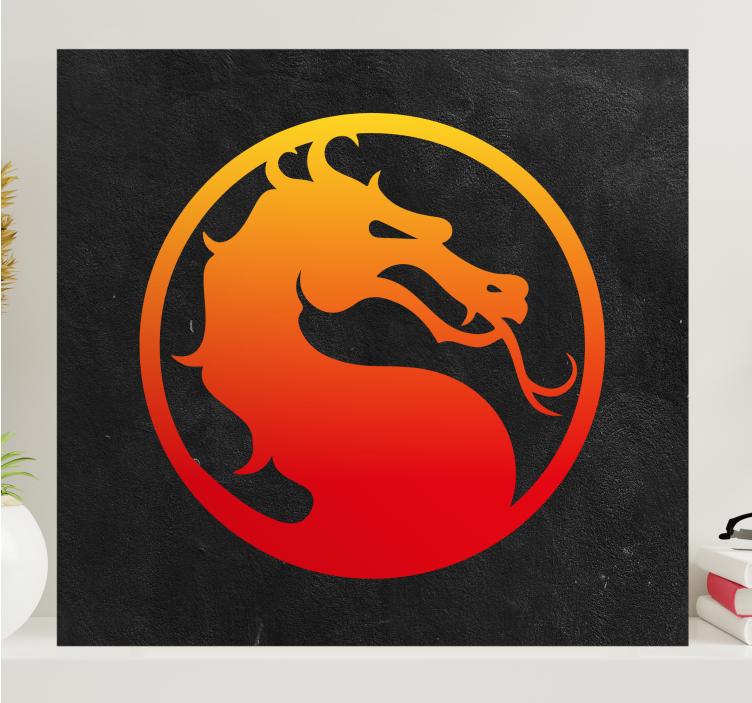 Mortal kombat dragon tisk video iger na platnu - TenStickers