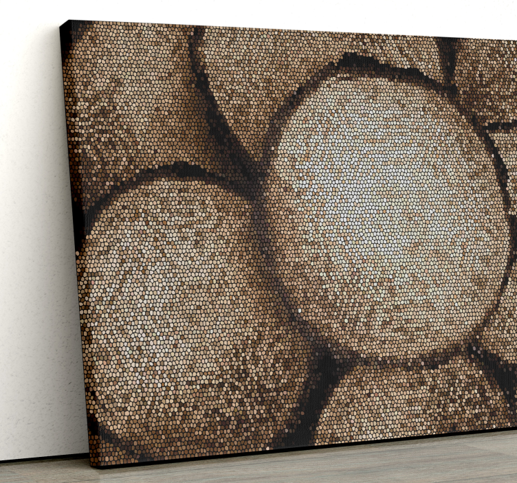 Leseni kvadratni mozaični odtisi platna - TenStickers