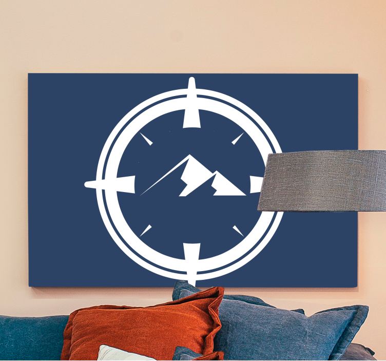 Mountain compass icon slikarska platna s sadjem - TenStickers