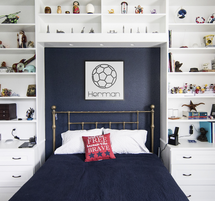 Nogometna žoga z imenom dekorativna slika za najstnike - TenStickers