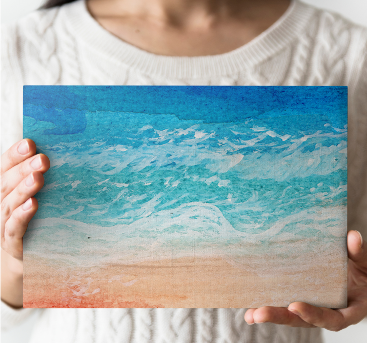 Ocean wave tranquility platno slika zemljevidov - TenStickers