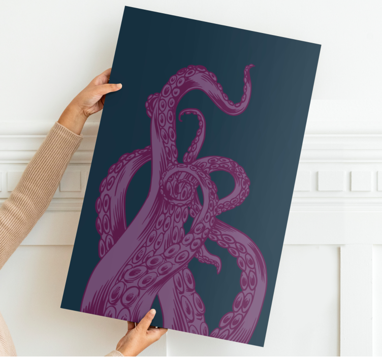 Octopus tentacles design platno slikanje rib - TenStickers