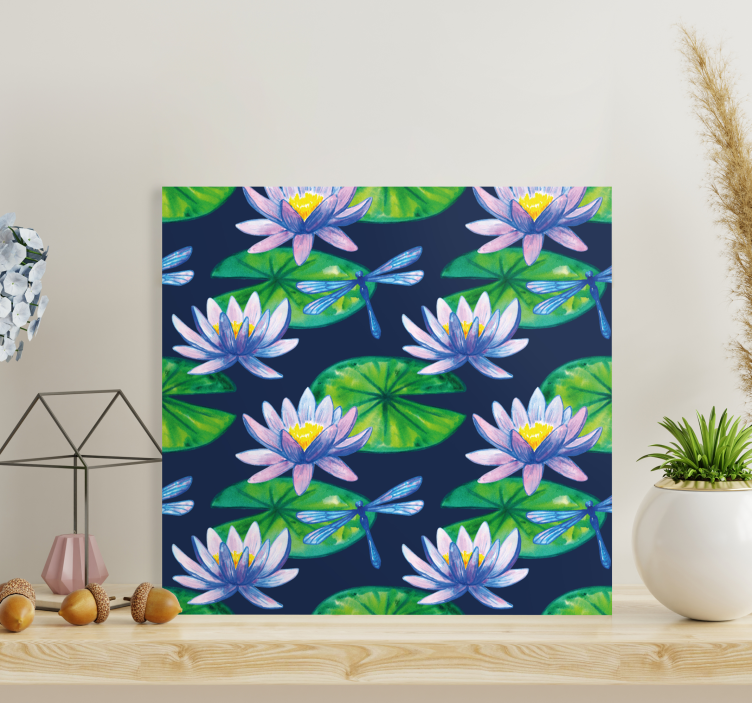 Lilypad vzorec kačji pas platna - TenStickers