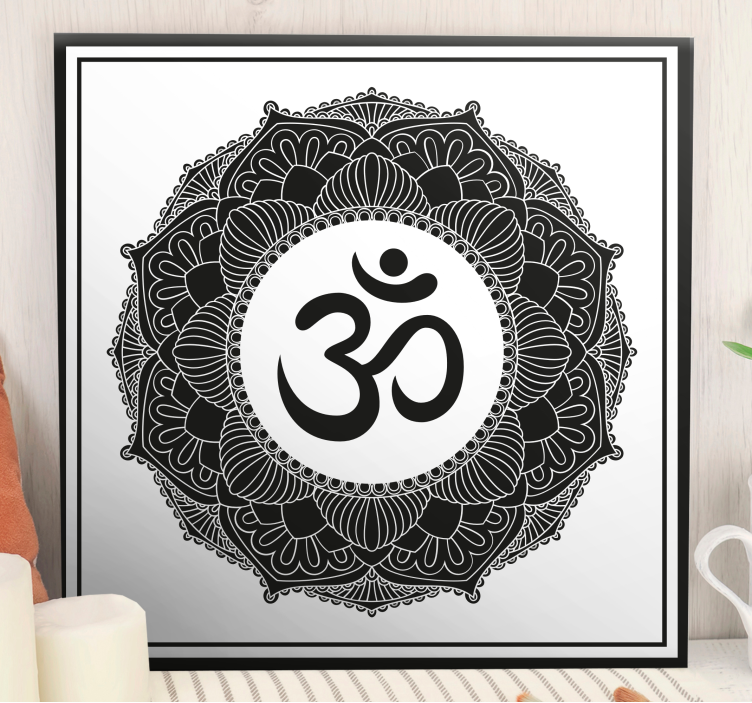 Om symbol mandala slika na platnu buda - TenStickers