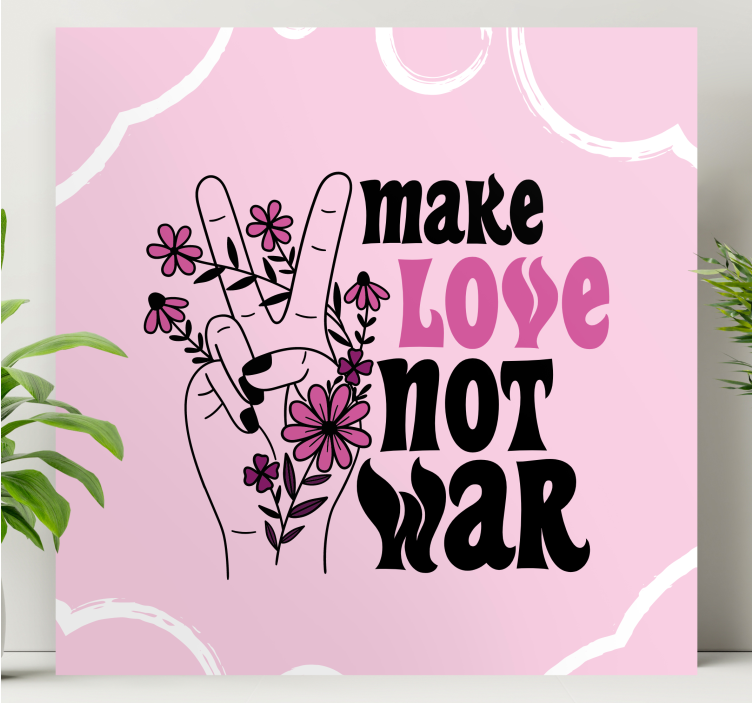 Peaceful floral gesture platno z motivom za dom - TenStickers