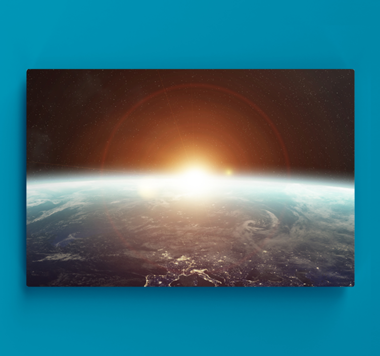Planet earth from orbit platno s sliko sveta - TenStickers