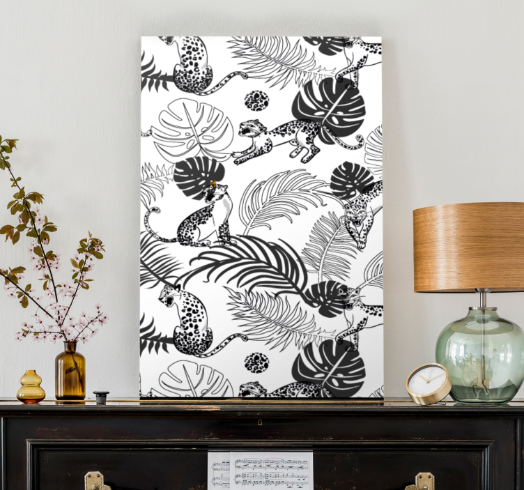 Playful jungle cats platno slikarstvo pes - TenStickers