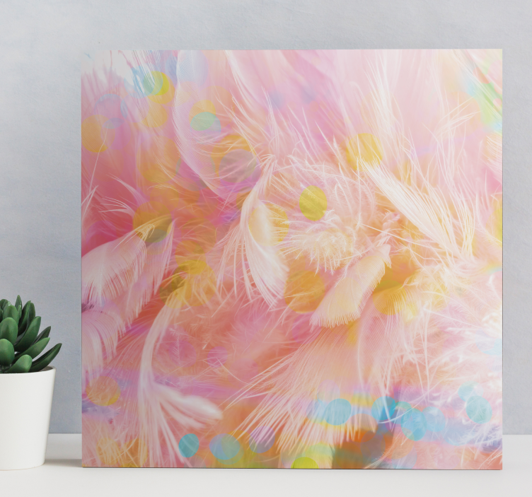 Slike plumas colores platno za hodnik - TenStickers