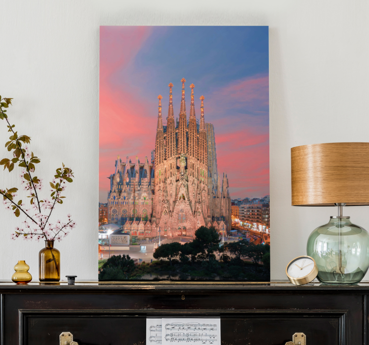 Pogledi na sagrada familia 3d odtisi platna - TenStickers