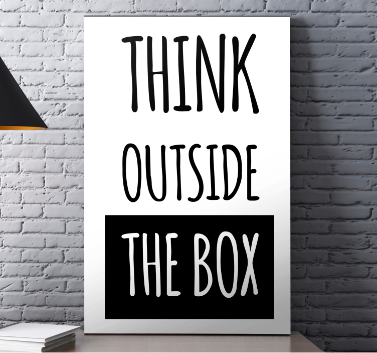 Razmišljajte izven okvirjev motivacijskega platna - TenStickers