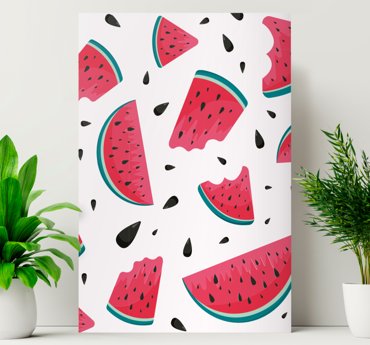 Refreshing watermelon slice slikarska platna s sadjem - TenStickers