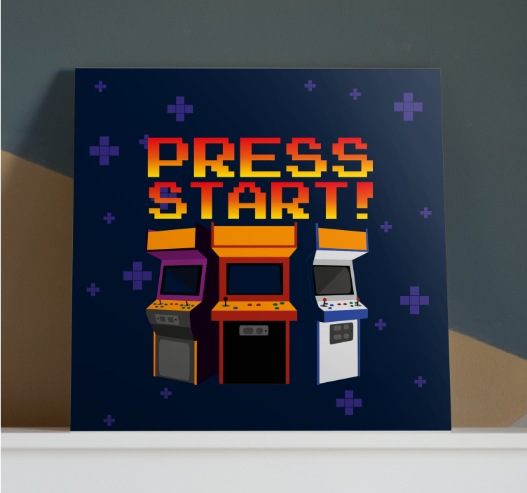 Retro arcade machines in tisk video iger na platno - TenStickers