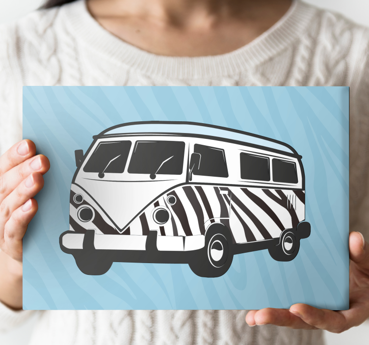Retro caravan platno slike cvetja in rastlin - TenStickers