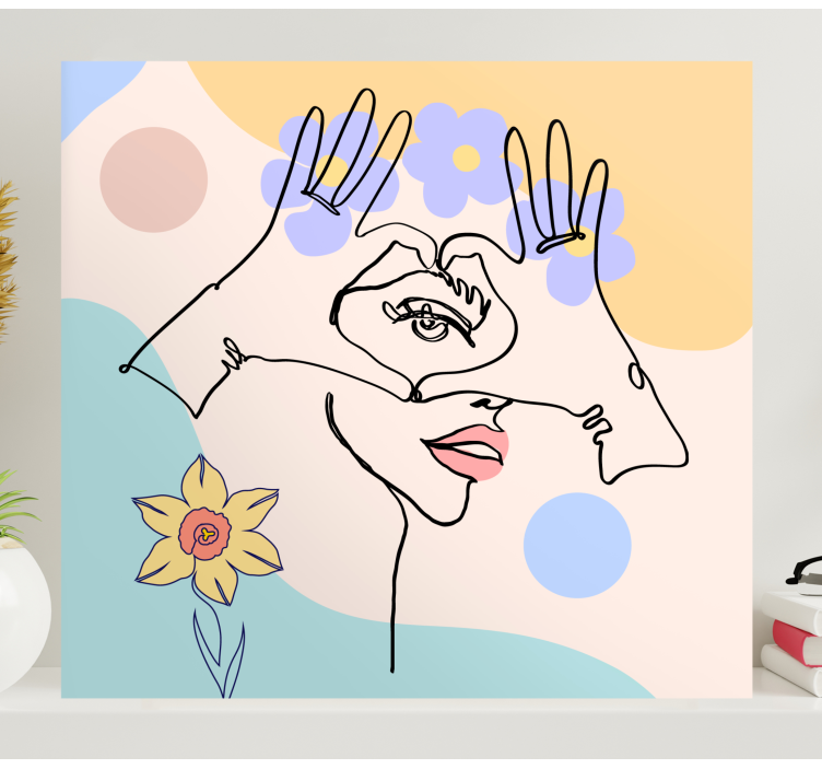 Roka usta ženska ikona spalnica stenske odtise - TenStickers