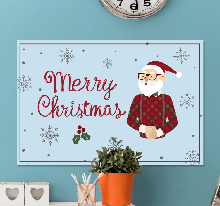 Santa claus cheer 3d slike na platnu - TenStickers