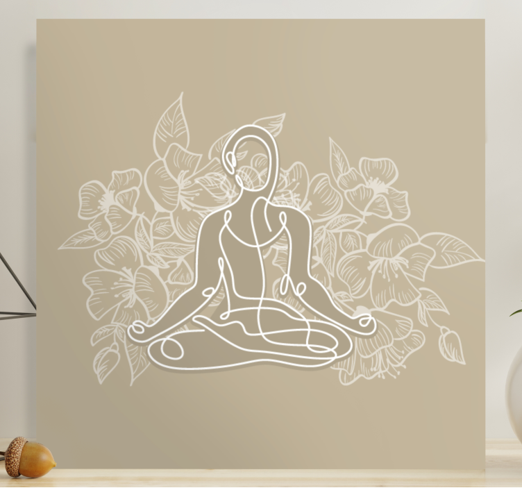 Serene buddha outline slika na platnu buda - TenStickers