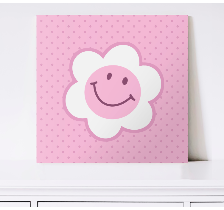 Smiling flower face platno slikanje jelena - TenStickers