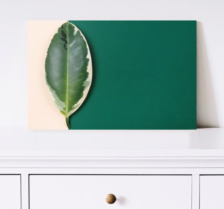 Sodobna oblika oblikovanja listov rastlin odtisi platna - TenStickers