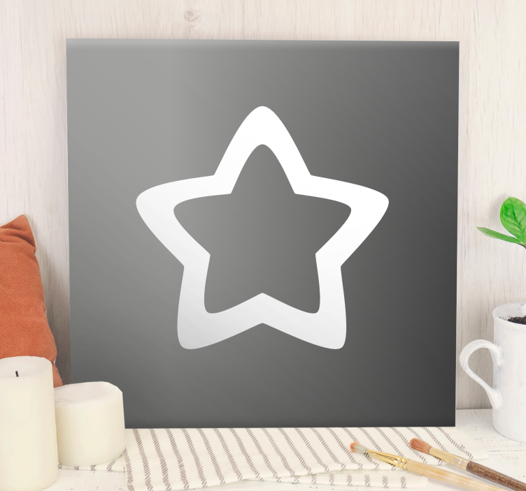 Star outline platno slikanje dekoracija - TenStickers