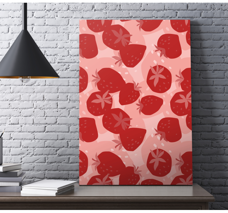 Strawberry patterns slikarska platna s sadjem - TenStickers