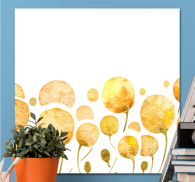 Sunny floral blooms slikarsko platno z rožami - TenStickers