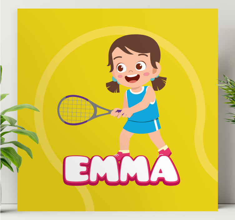 Tennis girl emma platno slike rož in rastlin - TenStickers